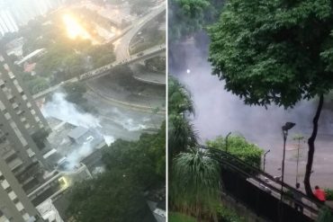 ¡REPRESIÓN TEMPRANERA! GNB lanza bombas lacrimógenas en El Paraíso y La Urbina este #2May