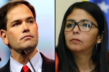 ¡OTRA RABIETA! La histeria nocturna de Delcy Eloína por el tuit de Marco Rubio sobre Leopoldo