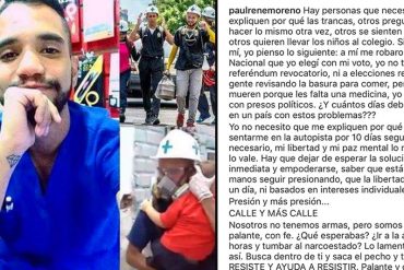 ¡DESGARRADOR! El mensaje con el que Paúl Moreno explicó por qué salía a luchar por Venezuela