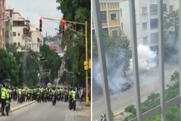 ¡ÚLTIMA HORA! PNB reprime a manifestantes opositores en la Av.Victoria (al menos un herido) (+Fotos)