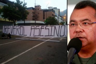 ¡CLARO MENSAJE! Con un pancartazo vecinos de Chacao se las cantan a Néstor Reverol (+Fotos)