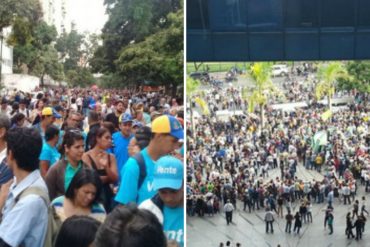 ¡ENTÉRATE! Así se concentró la oposición en Parque Cristal y Montalbán (+Fotos)