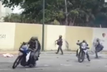 ¡QUÉ HORROR! GNB disparó a quemarropa contra manifestantes en Altamira #3M (+Video)