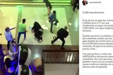 ¡LAMENTABLE! Hija del hombre golpeado en el CCCT: “Mi papá también fue víctima de la violencia no justificada”