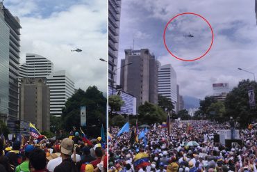 ¡NO CESA LA REPRESIÓN! Helicóptero amedrenta a manifestantes en Chacao (+Videos)