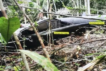 ¡IMPACTANTE! Así quedó el helicóptero de la Fanb caído en Amazonas (+Fotos)