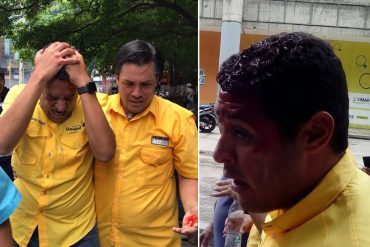 ¡EN VIDEO! El momento exacto en que una lacrimógena golpea al diputado José Manuel Olivares