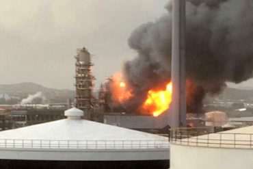 ¡DESASTRE! Reportan incendio de gran magnitud en refinería de PDVSA en Curazao (Fotos y video)