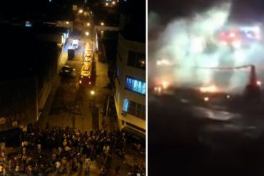 ¡ZONA DE GUERRA! Noche de fuerte represión y asedio de colectivos en Los Teques y Los Nuevos Teques (Videos)