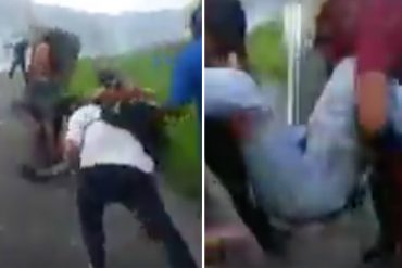 ¡IMPACTANTE! Momento en el que cae Hecder Lugo durante enfrentamiento con la GNB #4M (+Video)