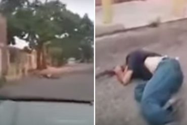 ¡COMO SI NADA! Aparece muerto en la calle tras madrugada de anarquía en Parque Valencia (+Video)