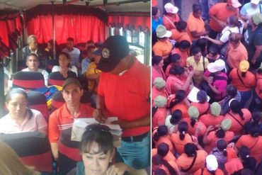 ¡INCREÍBLE! La cara de los trabajadores públicos obligados a asistir a la marcha chavista (+Pasan lista)