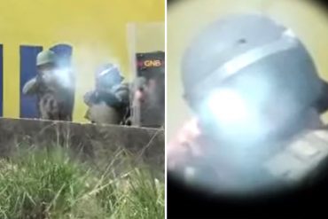 ¡PILLADO! Periodista capta momento en que un GNB dispara una metra contra su cámara (Video)