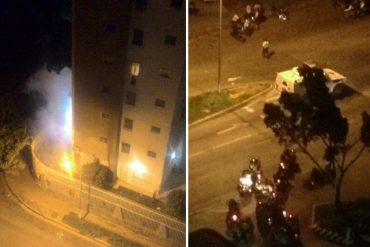 ¡SALVAJISMO NOCTURNO! GNB lanza bombas lacrimógenas contra apartamentos en Montalbán 3 (Videos)