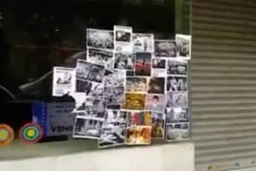 ¡RECHAZO MUNDIAL! Tapizan con fotos de represión el centro cultural de Embajada de Venezuela en Madrid (+Video)