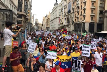 ¡CLAMOR! No más asesinatos: el grito de los venezolanos en Madrid que protestan contra Maduro (+Fotos +Video)
