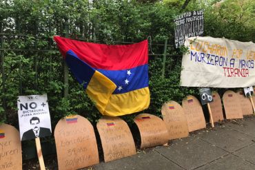 ¡CONTUNDENTE MENSAJE! Así amaneció la residencia del embajador de Venezuela en Washington (+Fotos)