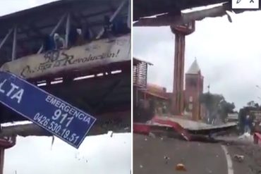 ¡ABAJO CADENAS! Tumbaron propaganda chavista en San Antonio de Los Altos