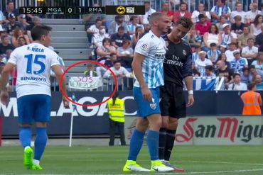 ¡QUE LO VEA EL MUNDO! #SOSVenezuela, la pancarta que apareció en el juego del Real Madrid