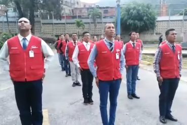 ¡EN VIDEO! El bochornoso entrenamiento militar que reciben trabajadores del Metro de Caracas (+Alabanza chavista)