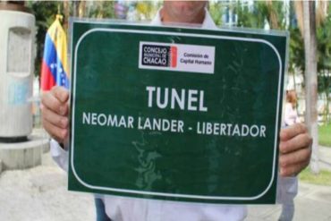 ¡HONOR A QUIEN HONOR MERECE! Túnel donde murió Neomar Lander llevará su nombre