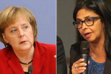 ¡DELIRA! Delcy Rodríguez: Declaraciones injerencistas de Angela Merkel promueven la violencia opositora