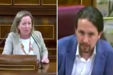 ¡SIN PELOS EN LA LENGUA! Diputada española le tapó la boca a Pablo Iglesias en Congreso: “Gente como usted destrozó a Venezuela”