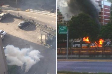 ¡MÁS REPRESIÓN! GNB lanza bombas contra manifestantes entre El Cigarral y La Boyera (Videos)