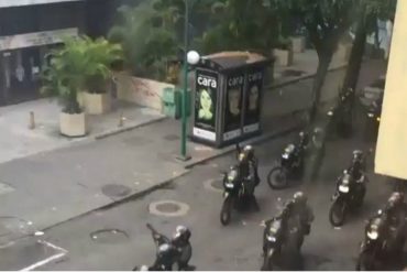 ¡QUÉ ABUSO! GNB dispara contra edificios residenciales en Chacao (+Video)