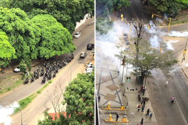 ¡VIOLANDO DERECHOS! GNB lanza bombas lacrimógenas e impide concentración en El Paraíso