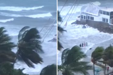 ¡QUÉ SUSTO! Embates de la Tormenta Bret: Socorren a personas dentro de un velero en Playa Moreno (+Video)