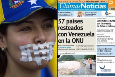 ¡VEA! La infame y descarada portada de Últimas Noticias este #22Jun (ni sacar cuentas saben)