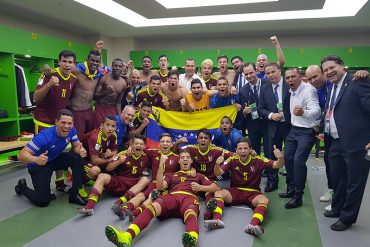 ¡EL CANTO DE LA VICTORIA! Así celebró la Vinotinto Sub-20 su histórico triunfo ante EEUU (Video)