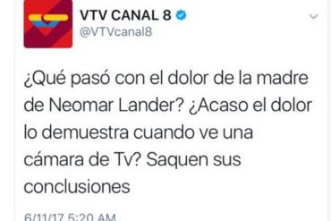 ¡SEPA! Ernesto Villegas ordenó investigar a VTV por “bochornoso” tuit contra madre de Neomar Lander