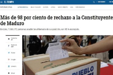 ¡VEA! Así reseñó la prensa internacional el plebiscito con que la oposición dio una paliza a Maduro