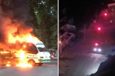 ¡ENTÉRESE! Detonaciones y represión en El Paraíso: Quemaron unidad de transporte público