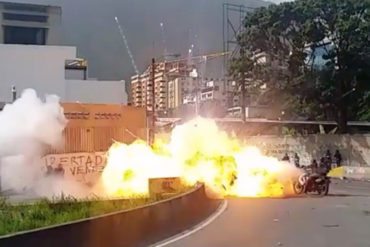 ¡DESASTRE! Explosión en Distribuidor Altamira dejó al menos siete GNB heridos (Fotos + video)