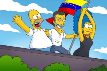 ¡PÍLLALO! Leopoldo López celebró junto a los Simpsons la medida sustitutiva de casa por cárcel (+Foto)