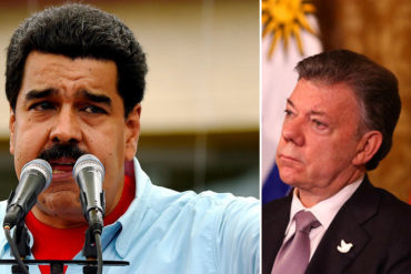 ¡AMÁRRENLO! Maduro llama “arrastrado y lacayo” a Santos y lo amenaza con revelar «secretos» del proceso de paz