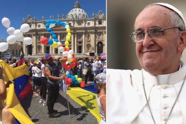 ¡LO ÚLTIMO! Venezolanos en El Vaticano alzan su voz y obligan a hablar al Papa Francisco: Rezo por Venezuela