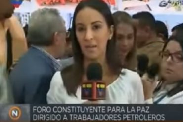 ¡SE LE CHISPOTEÓ! Reportera de VTV dijo en vivo que plebiscito es «un ataque a la dictadura» (+Video)