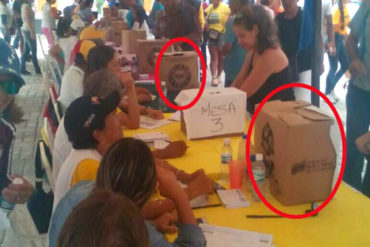 ¡PA’ LO QUE QUEDARON ! Puntos soberanos en Táchira utilizaron cajas CLAP para introducir votos