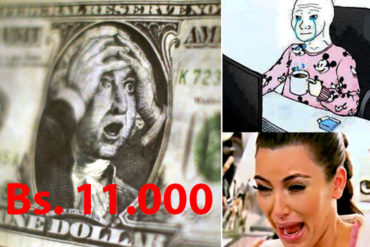 ¡SÁLVESE QUIEN PUEDA! Dólar paralelo sobrepasa la insólita barrera de los Bs. 11.000 (11 millones de los de antes)