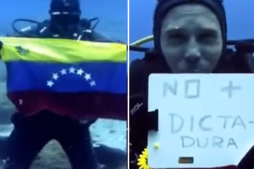 ¡IMPERDIBLE! Submarinista envió un mensaje a Venezuela desde lo más profundo del Océano Atlántico (+Video)