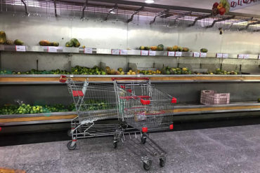 ¡PÍLLALO! Así de vacíos están los supermercados de Caracas por las «compras nerviosas» (+Fotos)