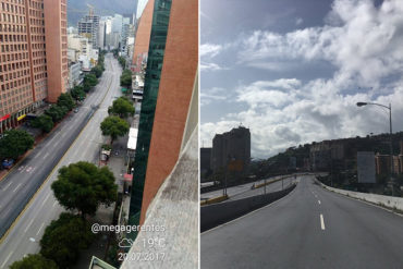 ¡NO LO VERÁS EN VTV! Autopista Francisco Fajardo estuvo desolada por el paro cívico nacional #20Jul