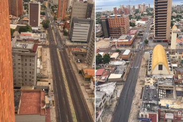 ¡NI UN ALMA! Así de desolada estuvo la avenida 5 de julio de Maracaibo #20Jul (Fotos con vista aérea)