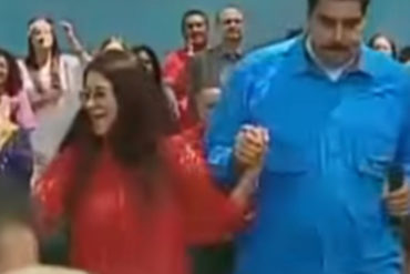 ¡MAYOR DESCARO! Maduro y Cilia Flores siguen bailando sobre un país en ruinas (+Video)