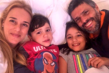 ¡TAPANDO BOCAS! Lilian Tintori publica conmovedora foto familiar con Leopoldo y sus hijos