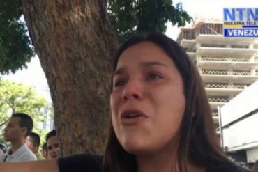 ¡TE LO MOSTRAMOS! La indignación de una joven manifestante por la represión de la PNB este #4Ago (+Video)